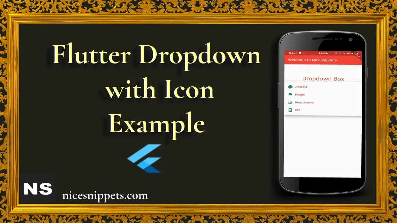 Flutter Dropdown with Icon Example Tutorial
